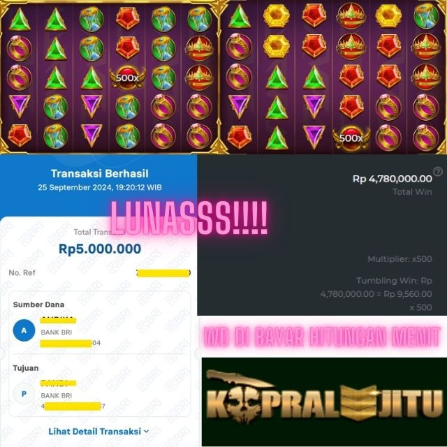 SELAMAT KEPADA ID XXXX JACKPOT PERMAINAN 15.000x Mania DI WEB KOPRALJITU