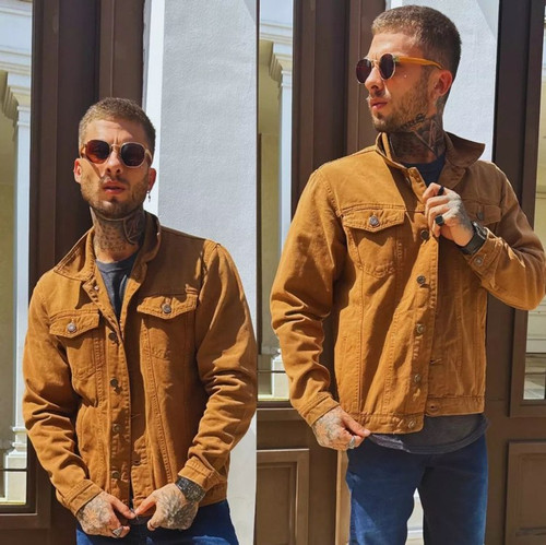 Jaqueta Masculina Jeans Sarja Premium Estilo E Conforto.jpg