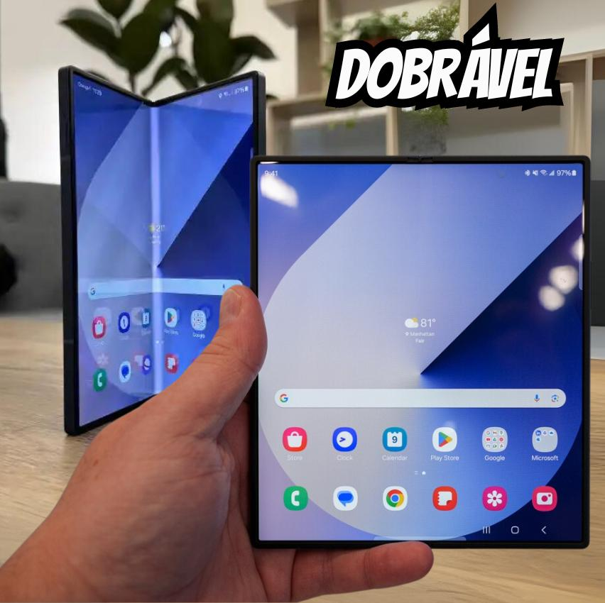 Samsung Celular Galaxy Z Fold6 5G, 512GB, 12GB RAM, Tela 7.6″ + 6.3″, Câm. Traseira 50+12+10MP, Frontal 10+4MP