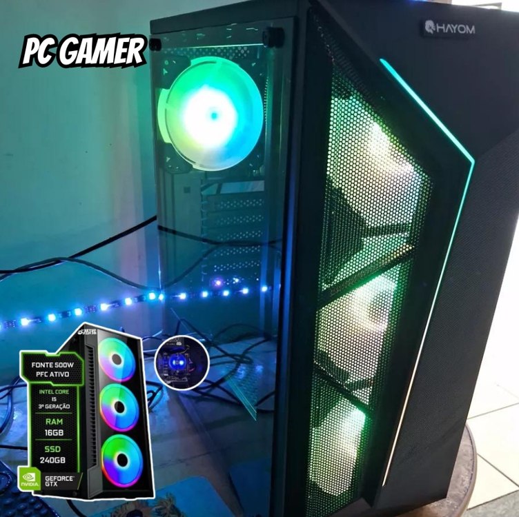 Pc Gamer Cpu Computador, Core I5, 16gb, Ssd 240gb, Video 1gb