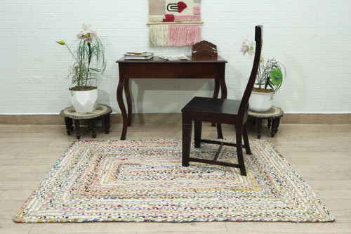 Natural Chindi Cotton Rug, Handmade Cotton Jute Rug, Natural Fiber Rug, Home Decor Rug, Large Rug, B.jpg