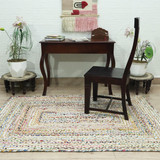 Natural Chindi Cotton Rug, Handmade Cotton Jute Rug, Natural Fiber Rug, Home Decor Rug, Large Rug, B