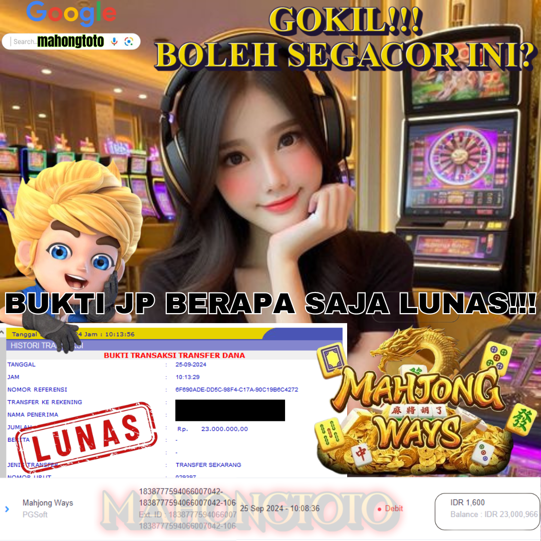 SELAMAT KEPADA ID XXXX JACKPOT PERMAINAN MAHJONGWAYS PG SOFT DI WEB MAHONGTOTO