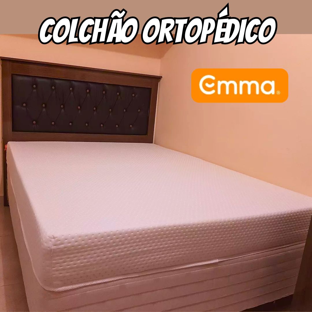 Colchão Solteiro Emma One Light Ortopédico, 10 Anos Garantia Cor Branco