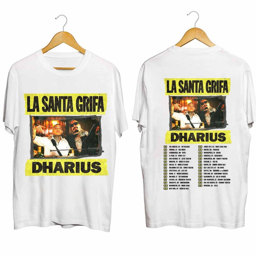 La Santa Grifa with Dharius Que Siga La Mata Dando Tour 2024 Shirt La Santa Grifa Band Fan Shirt Que.jpg