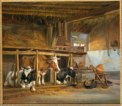 Ravenswaay, Jan van Коровы в хлеву, 1820, 40 cm х 46 cm, Холст, масло
