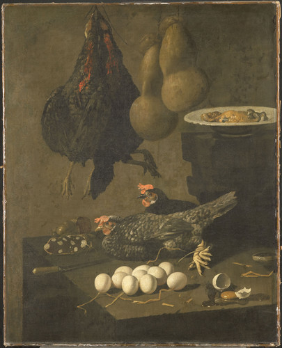 Recco, Giovanni Battista Натюрморт с курами и яйцами, 1660, 108 cm x 87 cm, Холст, масло