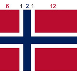 Norwegian flag with proportions.