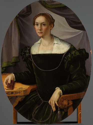 Foschi, Pier Francesco (приписывается) Портрет женщины, 1565, 114 cm x 78 cm, Дерево, масло