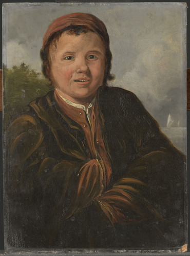Hals, Frans (копия) Юный рыбак, 1750, 40 cm x 29 cm, Дерево, масло