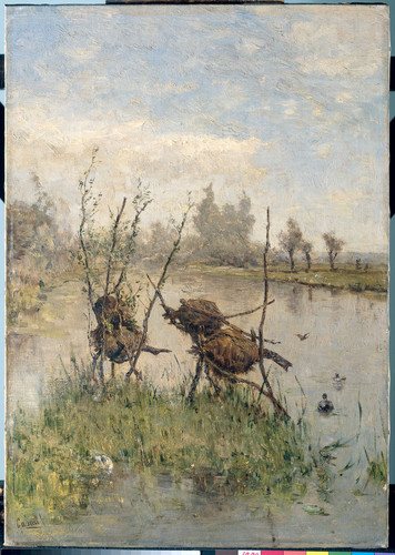 Gabriel, Paul Joseph Constantin Утиные гнёзда, 1900, 59 cm х 44 cm, Холст, масло