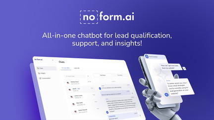 Engage, qualify, capture -- turn visitors into leads 24/7 with NoForm's AI chatbot