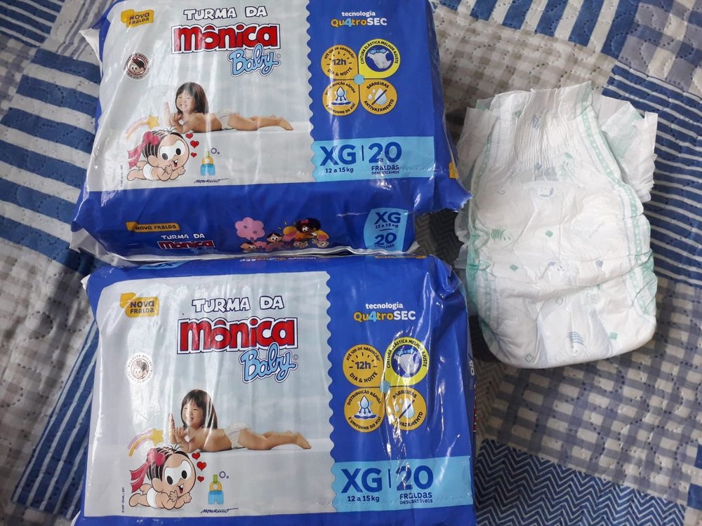 Fralda Turma da Monica Baby Jumbo XG 20 Unidades