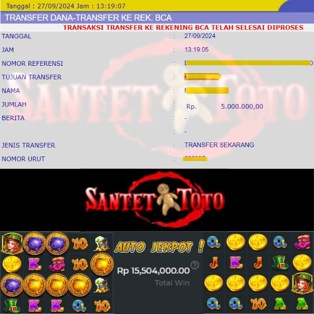 SELAMAT KEPADA ID XXXX JACKPOT PERMAINAN Pot Of Fortune Sebesar 15 Juta DI WEB SANTETTOTO
