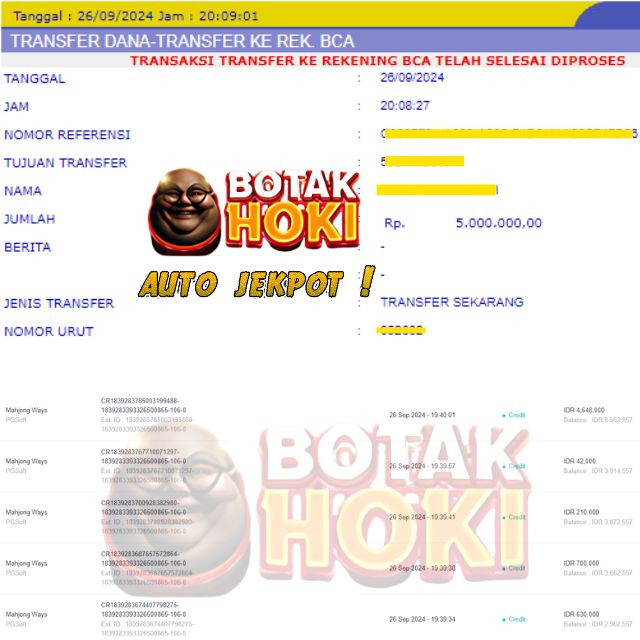 SELAMAT KEPADA ID XXXX JACKPOT PERMAINAN MAHJONGWAYS PG SOFT DI WEB BOTAKHOKI