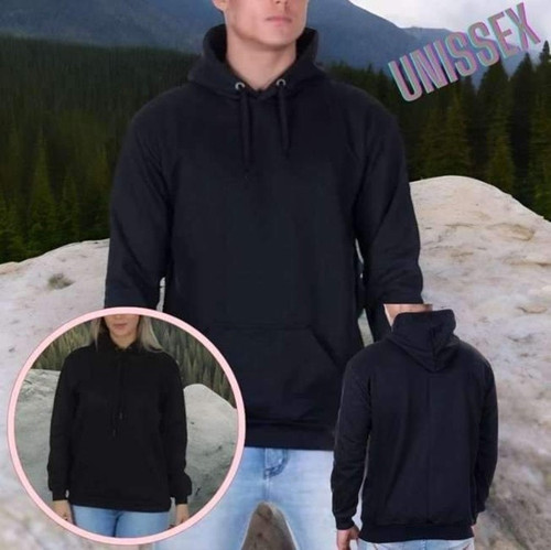 Moletom Liso Algodão Unissex Blusa De Frio Canguru.jpg