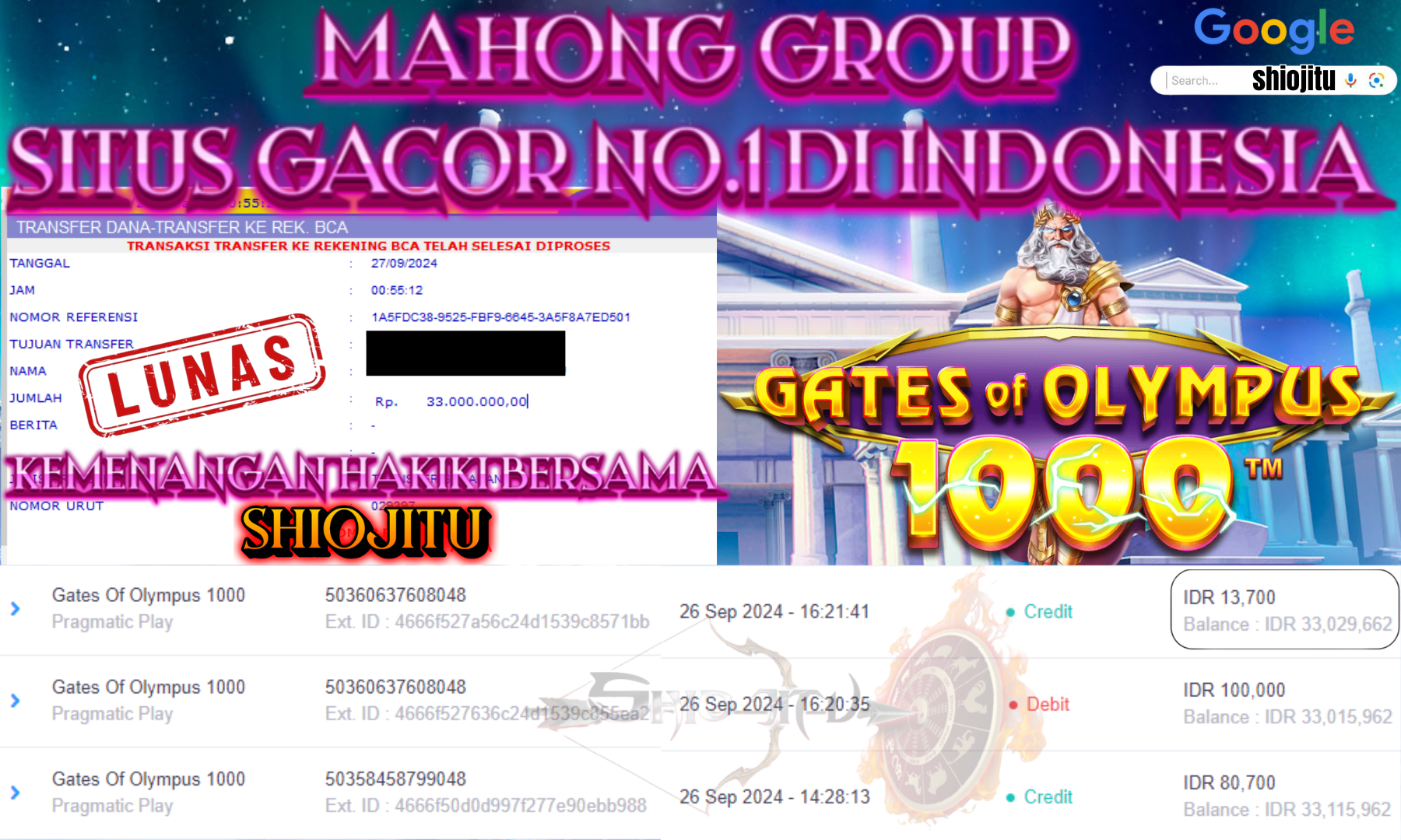 SELAMAT KEPADA ID XXXX JACKPOT PERMAINAN GATES OF OLYMPUS1000 PP SLOT DI WEB SHIOJITU
