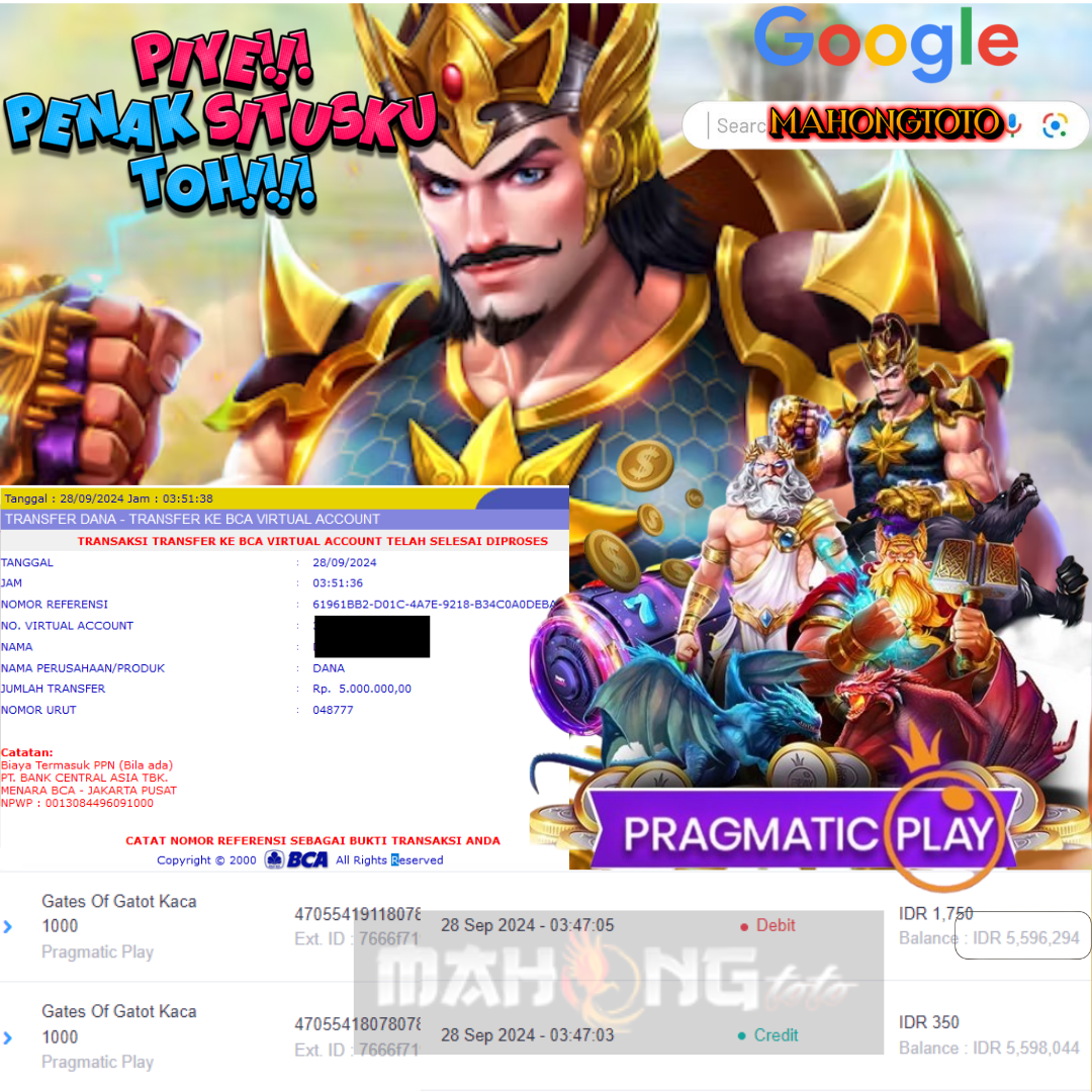 SELAMAT KEPADA ID XXXX JACKPOT PERMAINAN GATES OF GATOTKACA 1000 PP SLOT DI WEB MAHONGTOTO