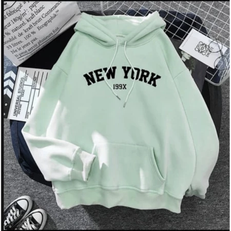 Sweater Hoodie Wanita New York Korea style 