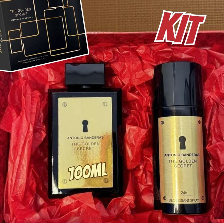 Banderas The Golden Secret Kit – Perfume Masculino + Desodorante Spray