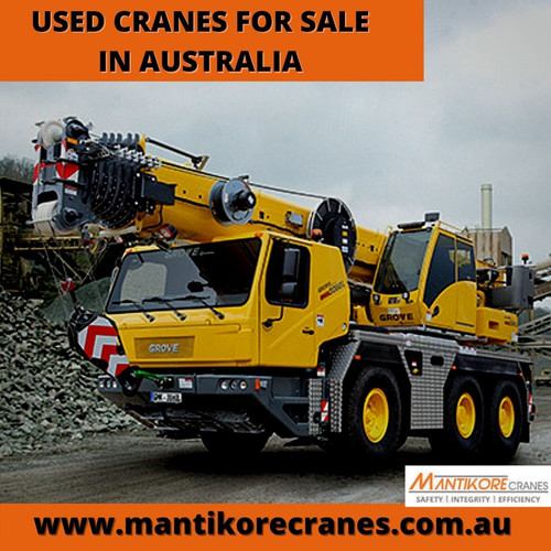 Looking for buying new and used Cranes? Wait no more because Mantikore Cranes has many new and used cranes for sale in Australia that are in great condition. We have professional who helped you always if any fault might occur. Also, you can hire a mobile crane, self-erecting cranes, and electric Luffing cranes, etc. Also, get effective solutions for any requirements of your projects for the best price & service, visit our website today! Call us today ☎️at 1300 626 845 and book your cranes. Drop your requirements info@mantikorecranes.com.au. The opening timing is Monday to Friday from 7 am to 7 pm.

Website:  https://mantikorecranes.com.au

Follow us on our Social accounts:
•	Facebook
https://www.facebook.com/pg/Mantikore-Cranes-108601277292157/about/?ref=page_internal
•	Instagram
https://www.instagram.com/mantikorecranes/
•	Twitter
https://twitter.com/MantikoreC