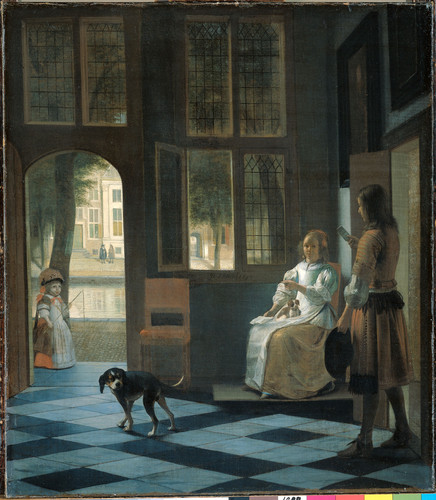 Hooch, Pieter de Вручает письмо в доме, 1670, 68 cm х 59 cm, Холст, масло