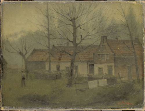 Karsen, Eduard Деревенские дома, 1907, 34 cm х 44 cm, Холст, масло