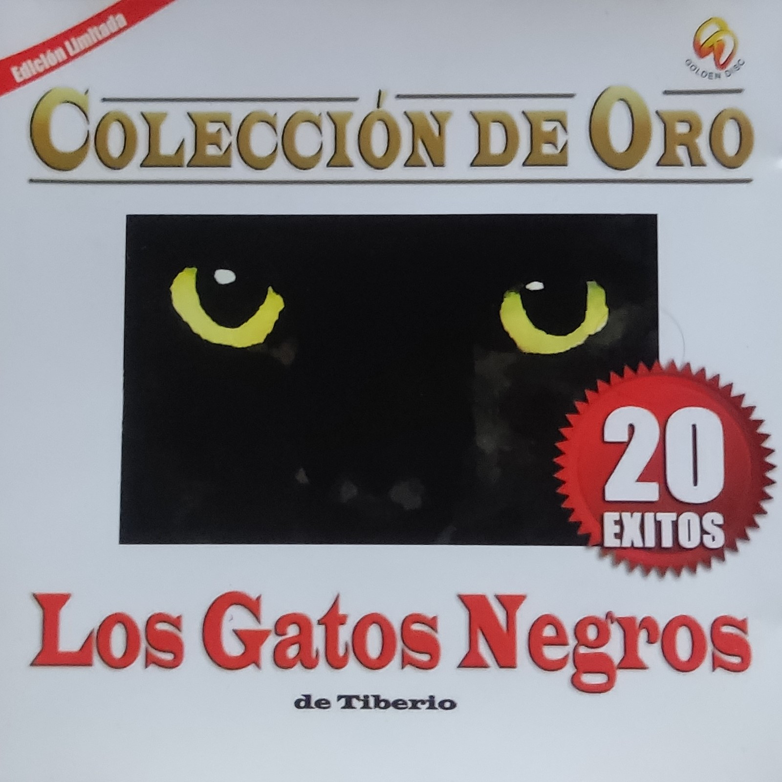 front cover cd tiberio y los gatos negros coleccion de oro 20 exitos