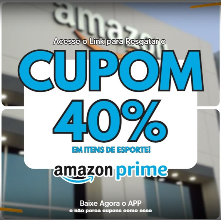 Cupom de 40% OFF em itens de Esporte na Amazon