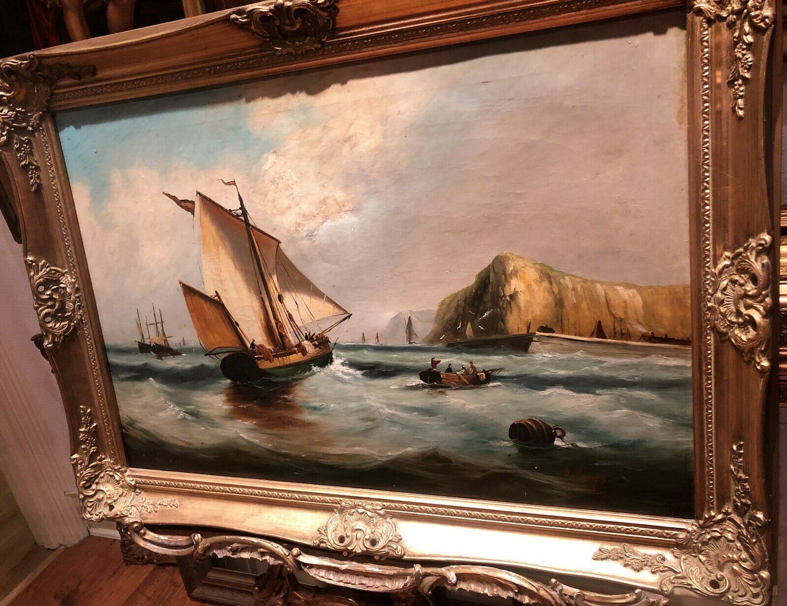 Original Antique Large late 19th/early 20th Century British OLD MASTER