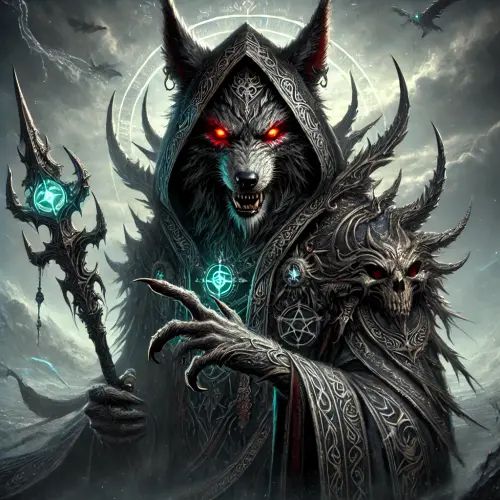 DALL·E 2024 09 11 11.17.01 A fearsome Arcanaloth demon named Azgaroth, humanoid in appearance with t.webp