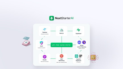 undefined NuxtStarter AI is a Nuxtjs boilerplate that contains everything for developing your AI SaaS app