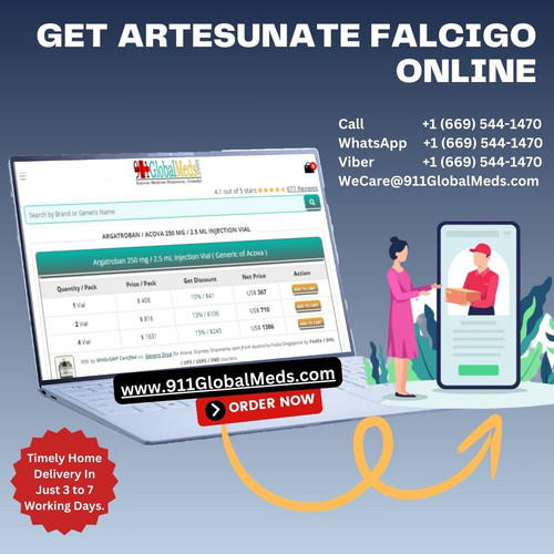 https://www.911globalmeds.com/buy-artesunate-falcigo-online

Order FALCIGO / Artesunate online from a safe and global shipping international online store. Anyone can visit GenuineDrugs123 or 911GlobalMeds site online to check their required health products. These sites are very reliable to get health product worldwide online.