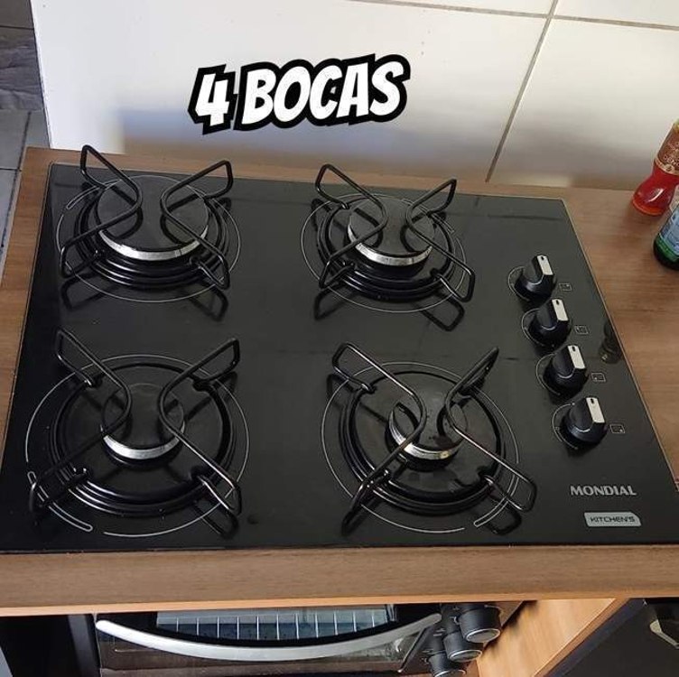 Cooktop Itatiaia Essencial 4 Bocas Preto 127V/220V