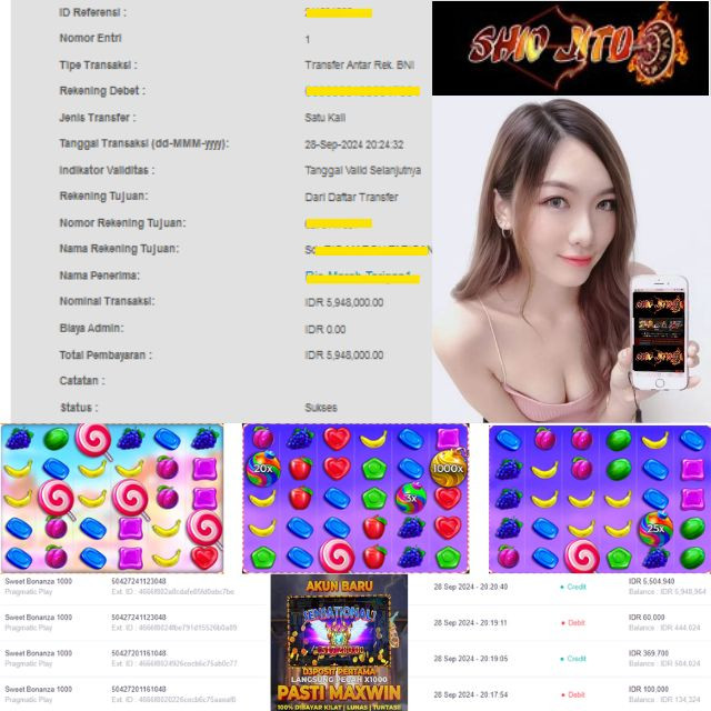 SELAMAT KEPADA ID XXXX JACKPOT PERMAINAN Sweet Bonanza 1000 Pragmatic Play DI WEB SHIOJITU
