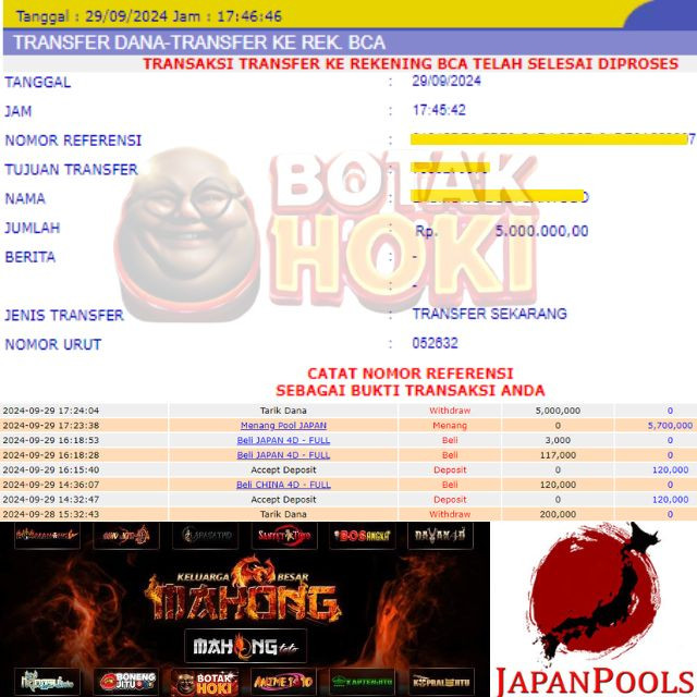 SELAMAT KEPADA ID XXXX JACKPOT POOL JAPAN DI WEB BOTAKHOKI