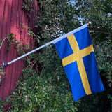 Traditional Swedish facade flag. 🇸🇪