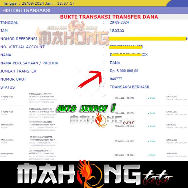 SELAMAT KEPADA ID XXXX JACKPOT PERMAINAN Mahjong Ways PGSoft DI WEB MAHONGTOTO