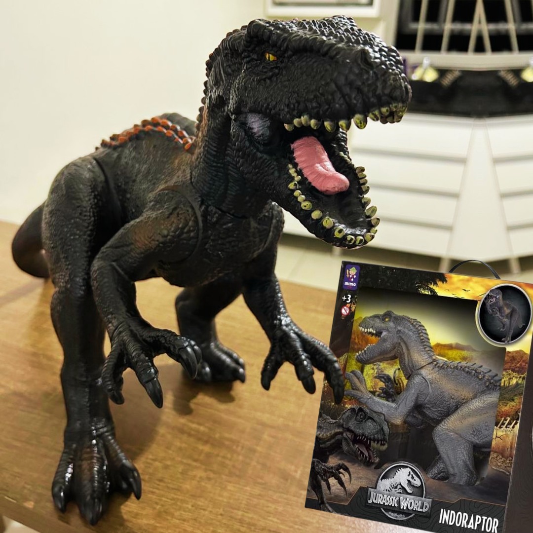 Dinossauro Indoraptor Jurassic World, Mimo Brinquedos, Preto