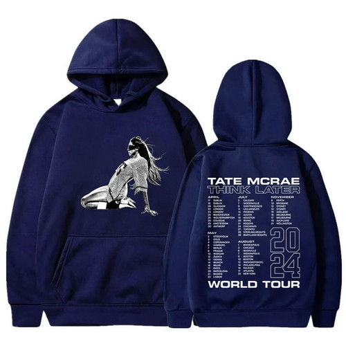 Tate McRae Think Later World Tour Hoodies New Logo Merch Pullovers Women Men Fashion Casual Sweatshi.jpg