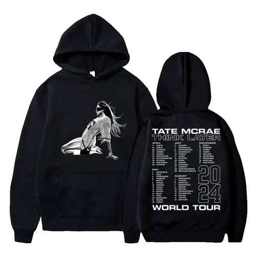 Tate McRae Think Later World Tour Hoodies New Logo Merch Pullovers Women Men Fashion Casual Sweatshi.jpg