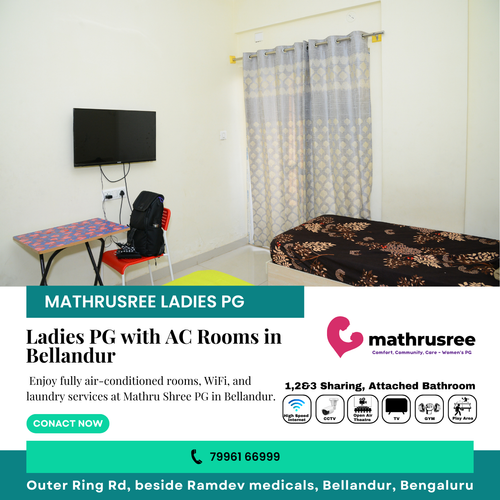 Stay comfortable year-round with AC rooms at Mathru Shree PG in Bellandur..png