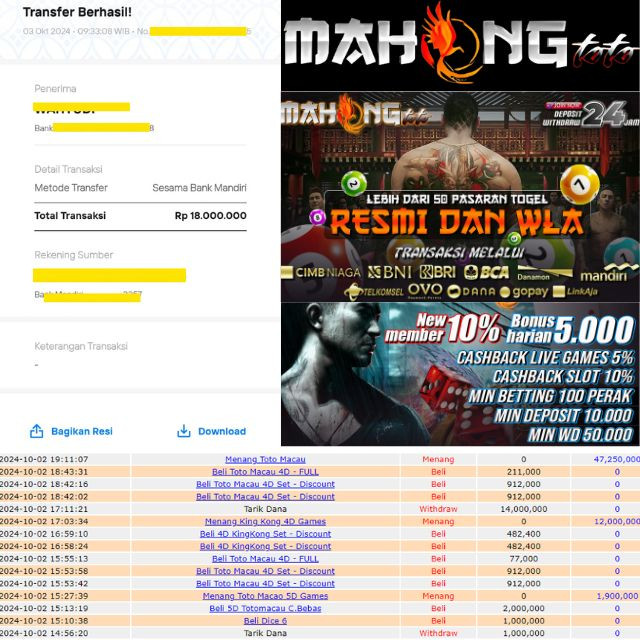 SELAMAT KEPADA ID XXXX JACKPOT POOL TOTO MACAU DI WEB MAHONGTOTO