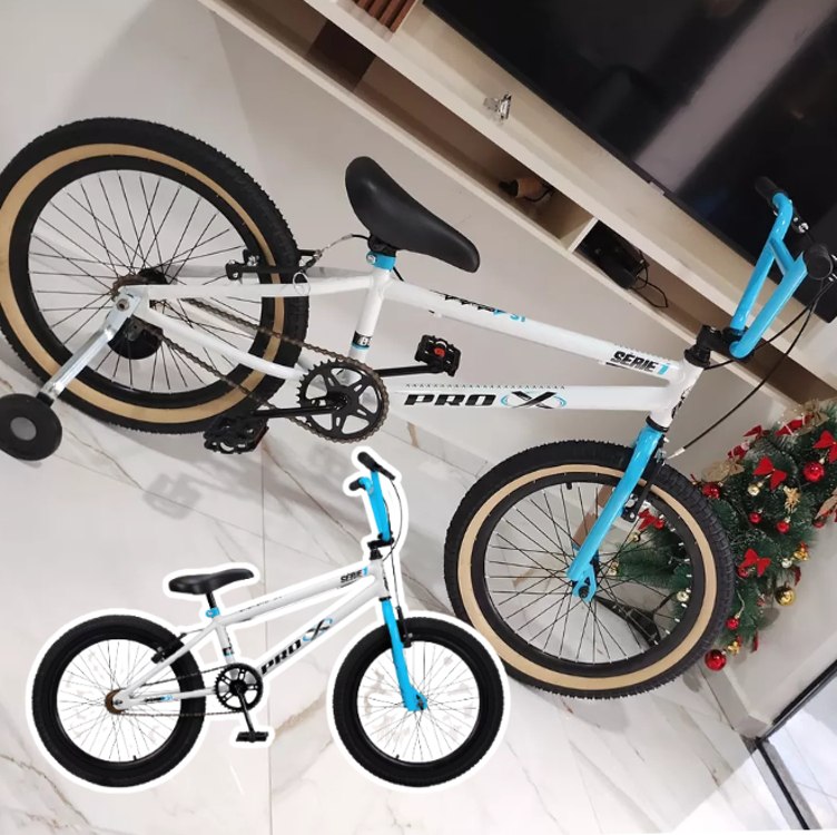 BMX Pro-X 2024 Série 1 2024 aro 20 freios v-brakes cor branco/azul