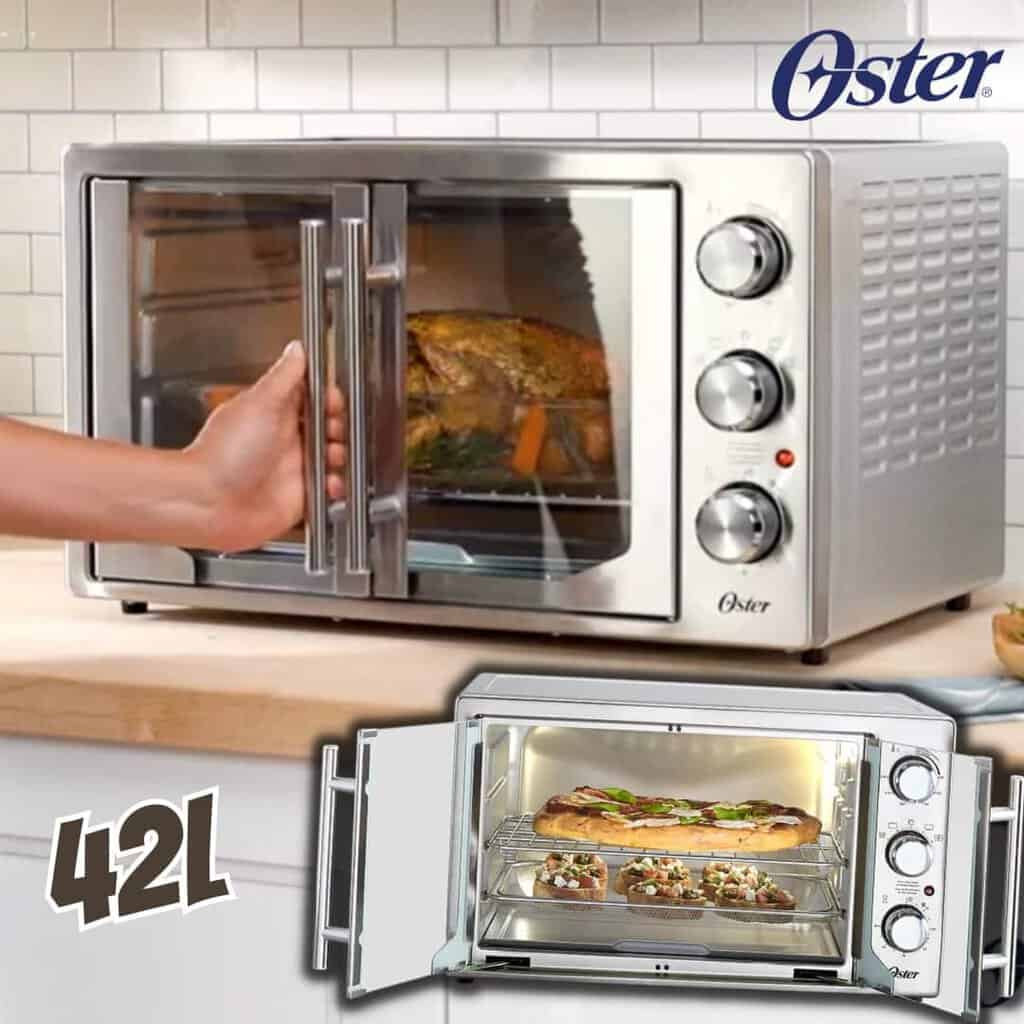 Forno e Fritadeira Sem Óleo Oster 42L French Door 2 em 1