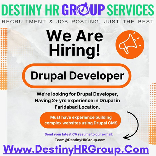 Drupal Developer Jobs in Faridabad, Haryana, India.1