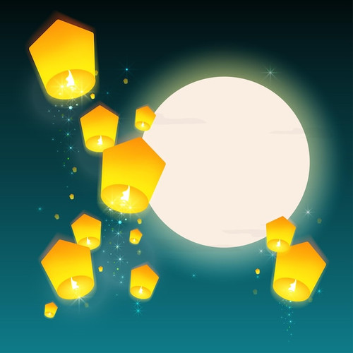 [freepicdownloader.com] lanterns floating night sky with full moon normal.jpg
