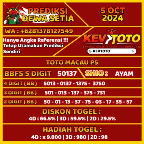 Prediksi Togel 4D Toto Macau P5 Sabtu 5 Oktober 2024.jpg