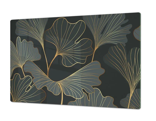Stove Top Cover Art Deco Leaf Gas & Electric Cooktop Cover Charcuterie Board.png