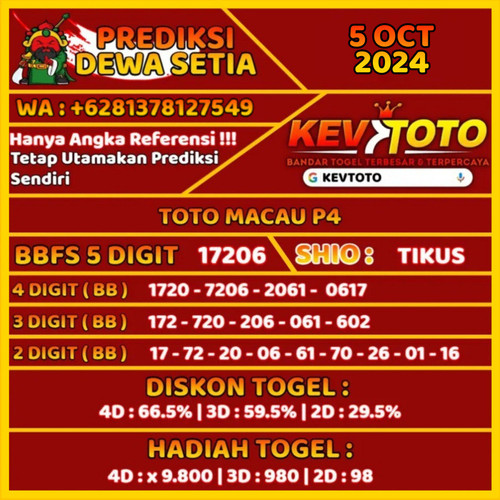 Prediksi Togel 4D Toto Macau P4 Sabtu 5 Oktober 2024.jpg